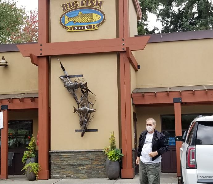 On Sep 19, 2021 a group of Seattle Jaguar Club members met for dinner at The  Big Fish Grill in Woodinville, WA.