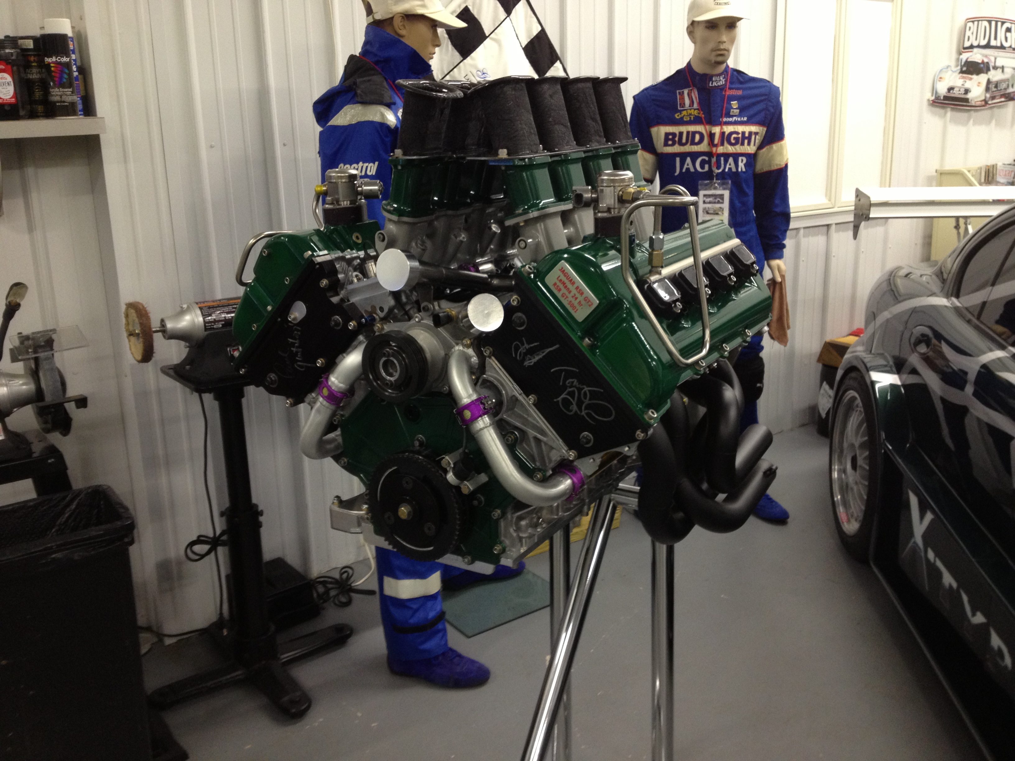 Spare race car engine 