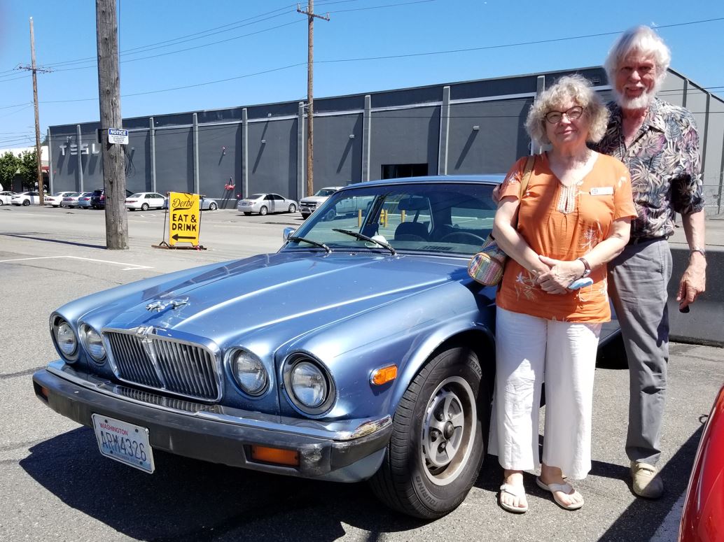 Lou Copeland and Will Baker with their XJ6.