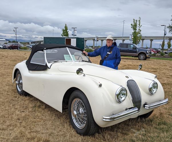 Cheryl Jacobson with the XK120
