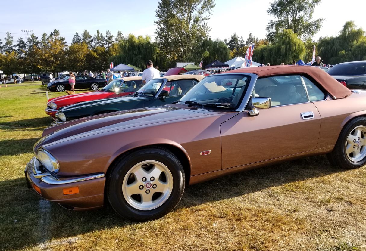 I think this "rose bronze" colored XJS convertible belongs to a JOCO member.