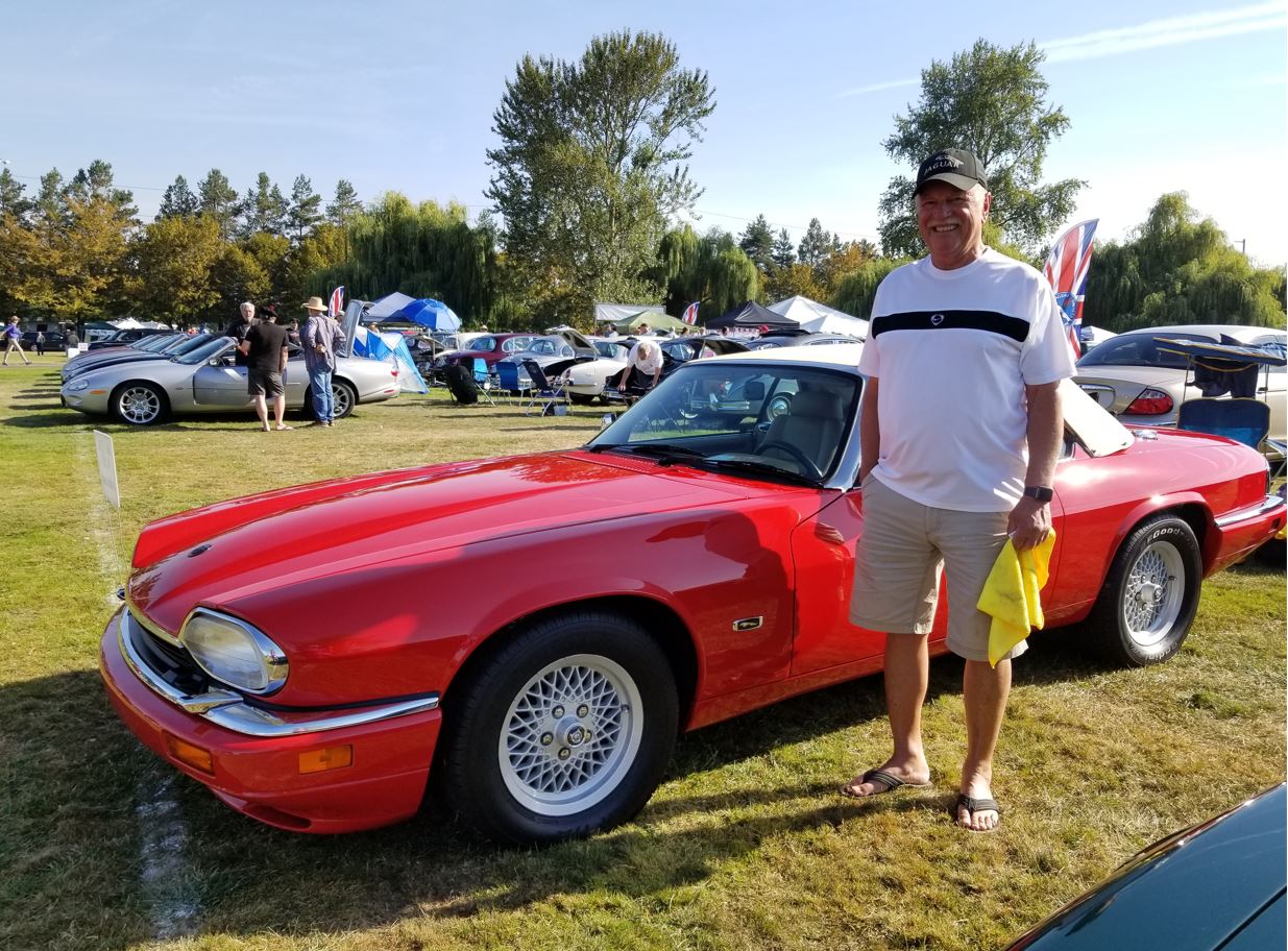 Bill Buegel with his 1994 XJS convertible.  His car got a 3rd place People's Choice in his class.  And he received first place in Champion class in the Concours.