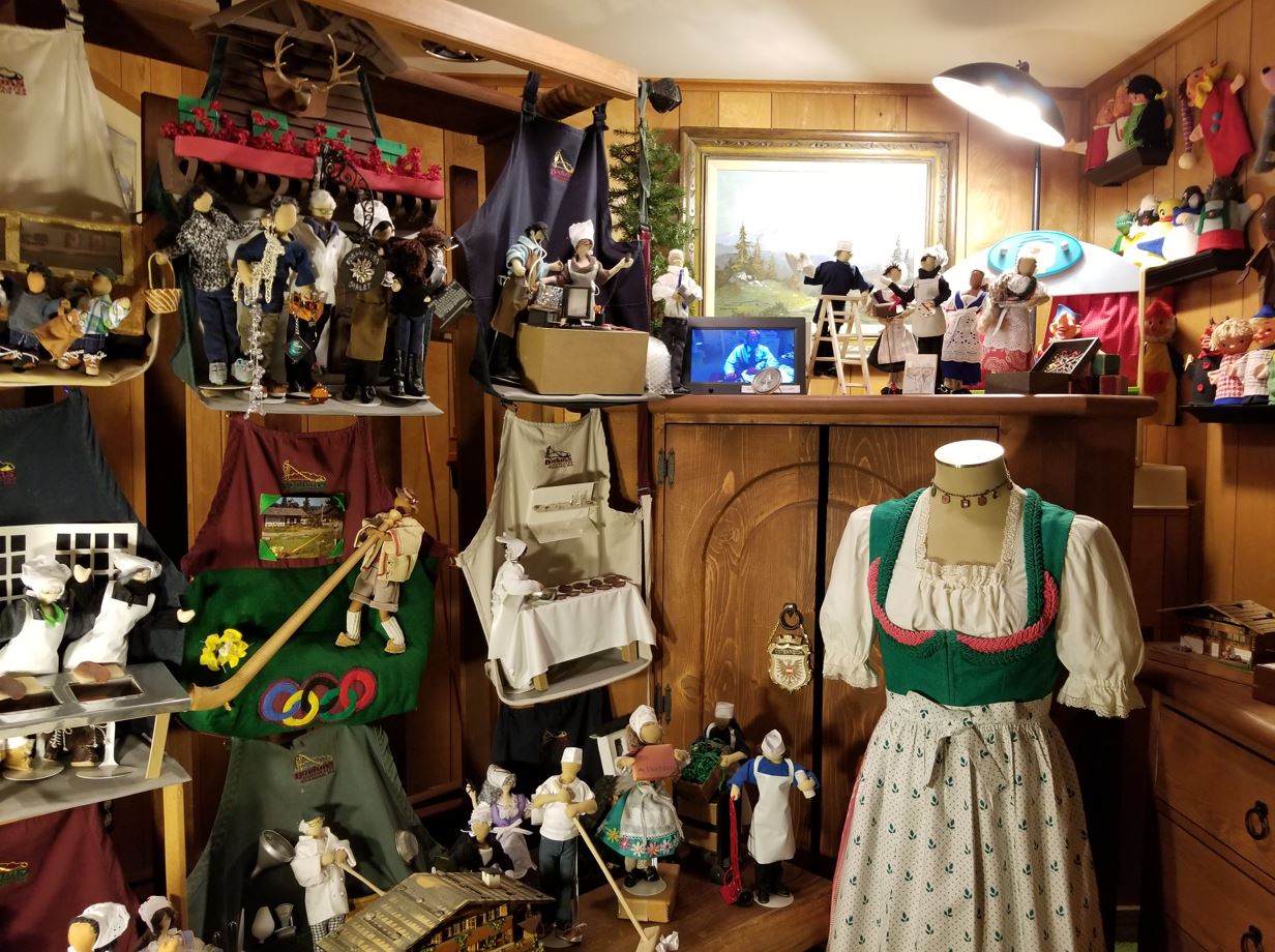 One room had a collection of hand-made dolls that were created by an employee of the chocolate factory.   Each doll represented one of the employees.