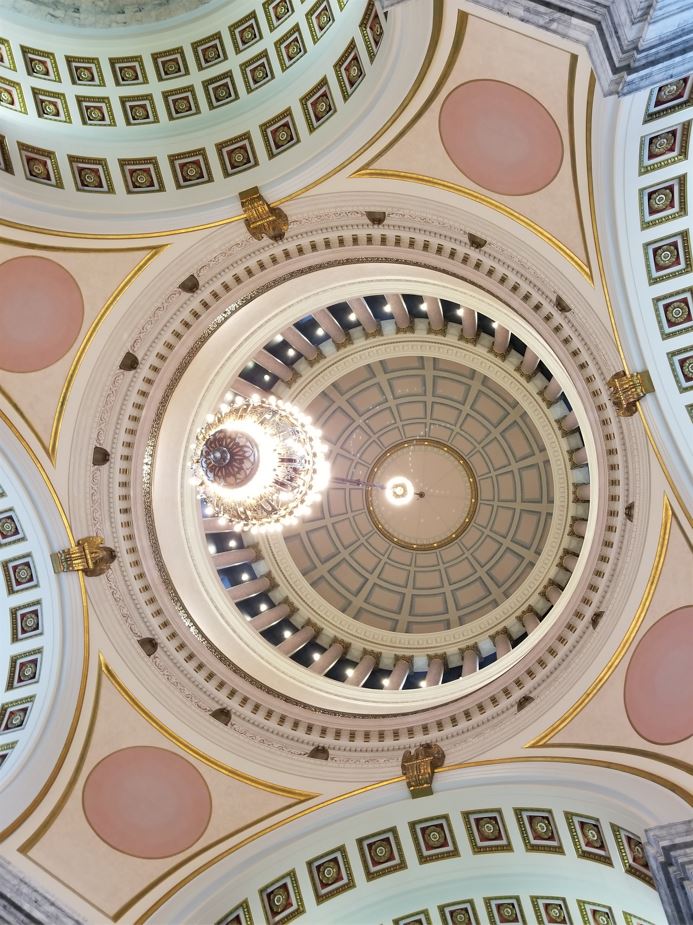 We did a lot of looking up.   The ceilings were amazing works of art!