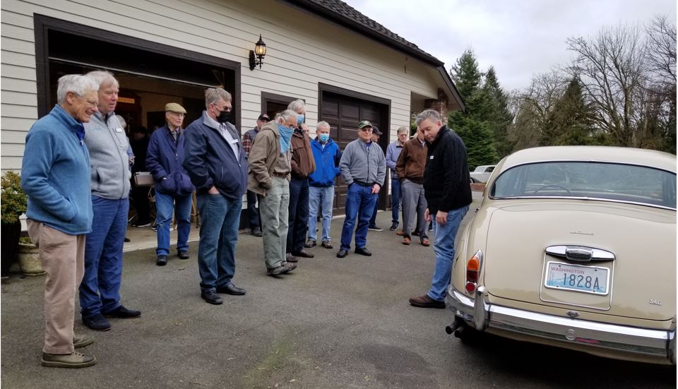 And the next vehicle he talked about was the 1967 340.  Some of the members L-R Kurt Jacobson, Jeff Beatty, Barrie Hutchinson, Terry Mathisen, Ron Smith, Doug Jackson, Ken MacKenzie, Tom Bohn, Tom Swayze.