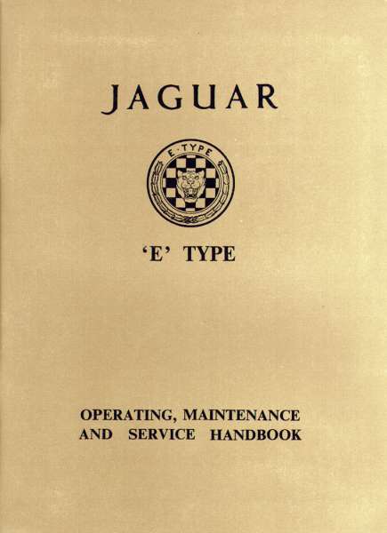 E-type 3.8 Owners Handbook