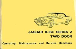 XJ6C Series 2 Two Door Owners Handbook